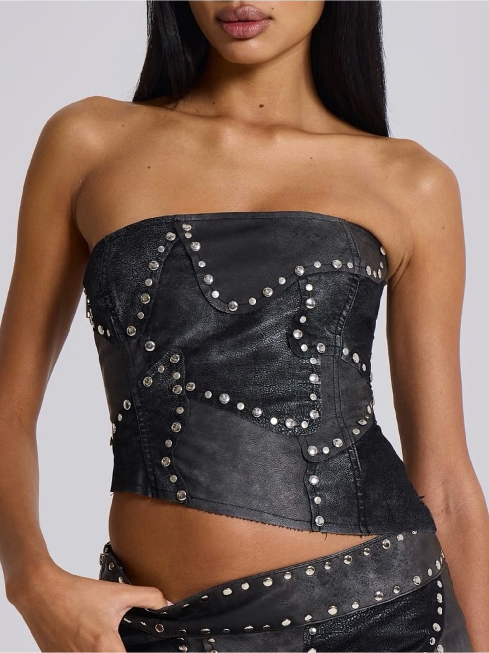 Jaded London Studded Corset Top